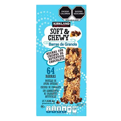 BARRA DE CHOCOLATE CON  GRANOLA SOFT Y CHEWY 24 GR