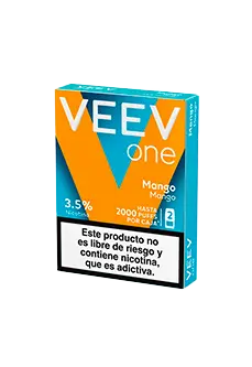 CAJA 5 REPUESTOS VAPORIZADOR VEEV 2000 PUFFS BLUE MINT