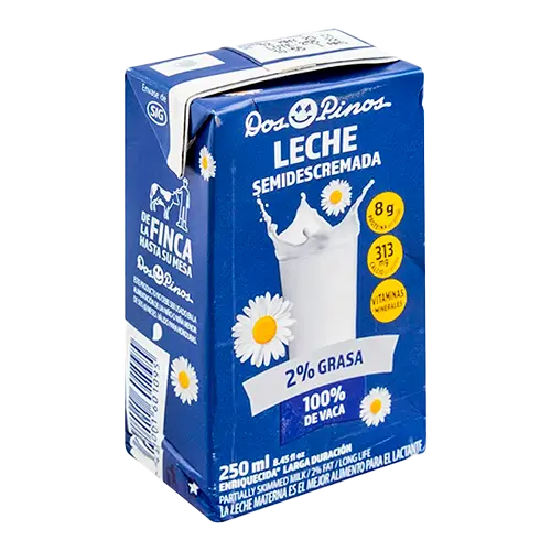 LECHE DOS PINOS SEMIDESCREMADA 250 ML TETRA PACK