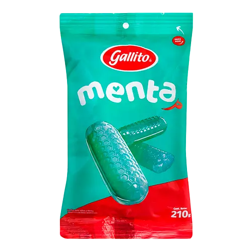 DULCE CONFITE GALLITO MENTA 210 GRS
