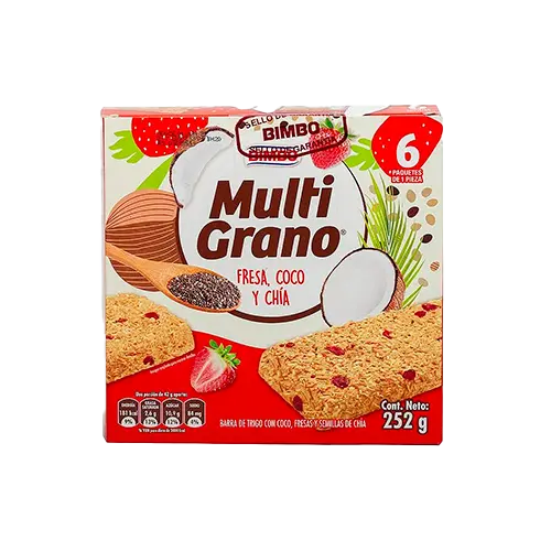 BARRA MULTIGRANO BIMBO COCO CON CHIA 42 GR