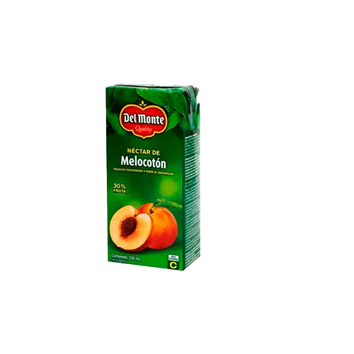 JUGO NECTAR DEL MONTE MELOCOTON 330 ML TETRA PAK