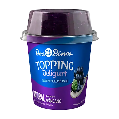 YOGURT DOS PINOS TOPPIN ARANDANO 140GR