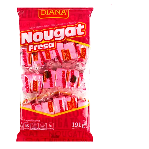 DULCE CHICLOSO NOUGAT FRESA DIANA 8 GRS