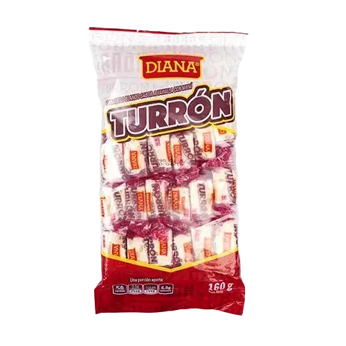 DULCE CHICLOSO TURRON DIANA 8 GRS