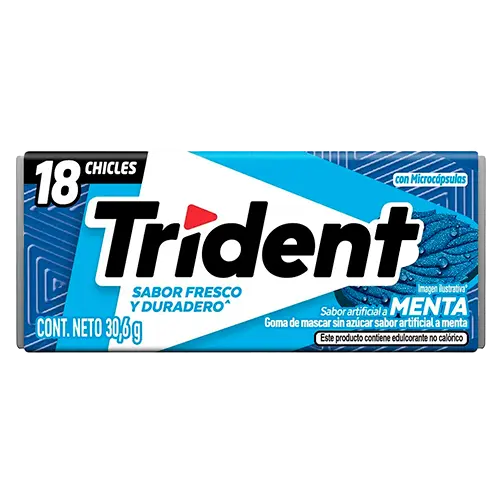 CHICLE TRIDENT MENTA 30.6 GRS