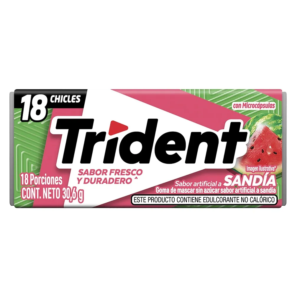 CHICLE TRIDENT SANDIA 30.6 GRS