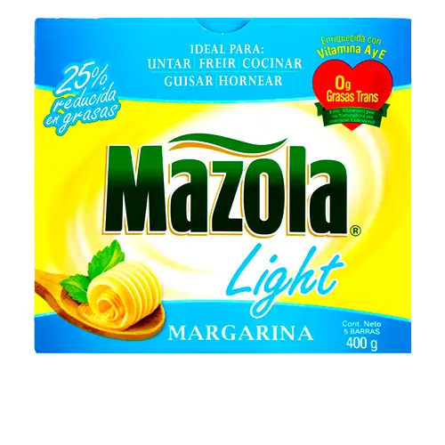 MARGARINA MAZOLA LIGHT 400 GRS CAJA