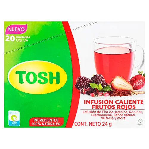 TE INFUSION TOSHI FRUTOS ROJOS CAJA 24 GRS