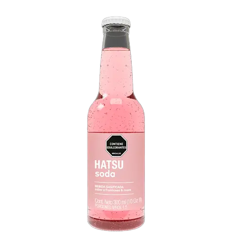 HATSU SODA FRAMBUESA Y ROSAS 400 ML