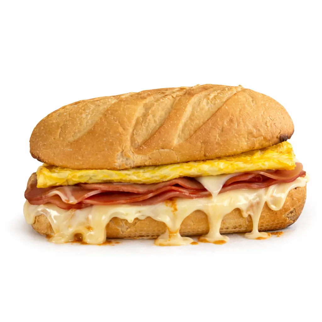 Sandwich de Omelette de jamón y queso mozzarella 