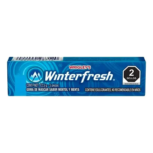 [022000293275] CHICLE WINTERFRESH SABOR MENTA 13.5 GRS