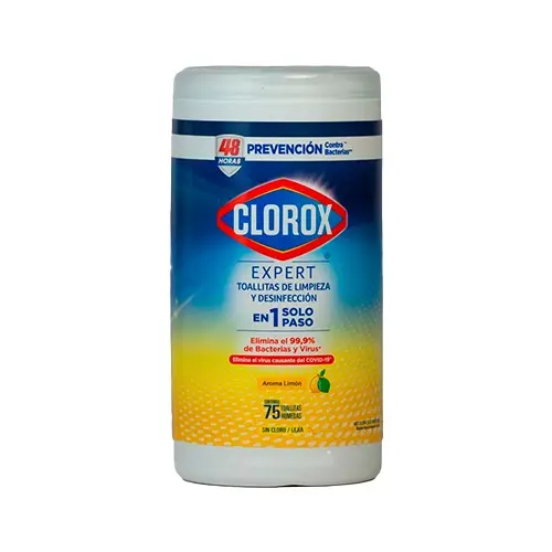 [055500558742] TOALLITAS DESINFECTANTES CLOROX AROMA LIMON 556 GRS