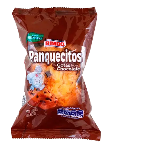 [74001125] PANITO BIMBO MARINELA PANQUESITOS GOTAS DE CHOCOLATE 60GR 
