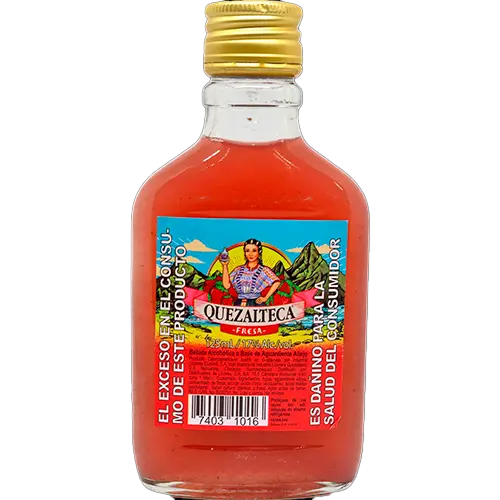 [74031016] AGUARDIENTE QUETZALTECA FRESA 1/8
