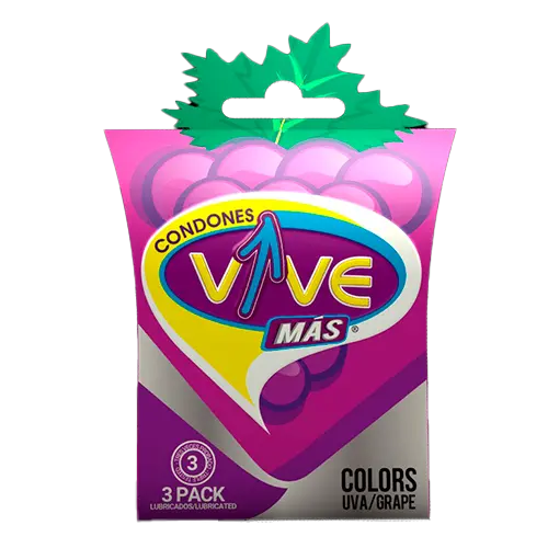 [7404001753706] CONDONES VIVE UVA 3 PACK