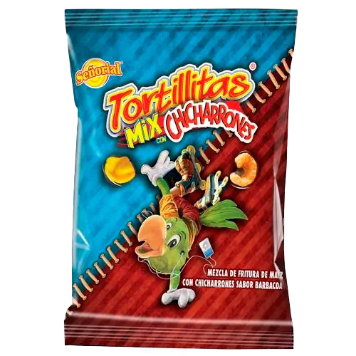 [7406007090533] GOLOSINA SEÑORIAL TORTILLITAS CON CHICHARRON MIX 80 GR