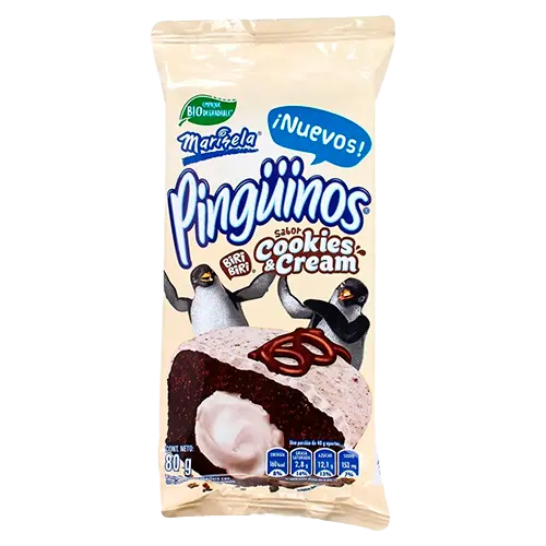 [7441029522228] PANITO BIMBO MARINELA PINGUINO COOKIES & CREAM 80 GR