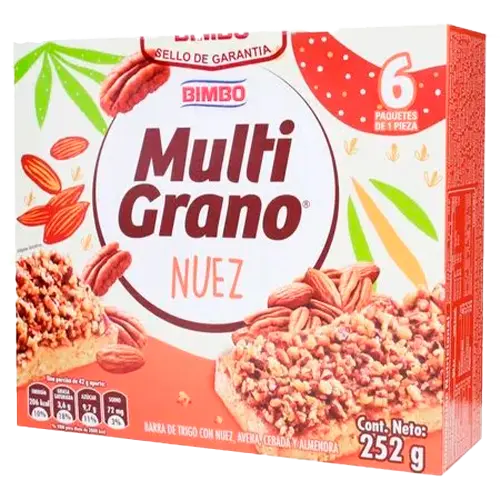 [7501030424345] BARRA MULTIGRANO BIMBO NUEZ 42 GR
