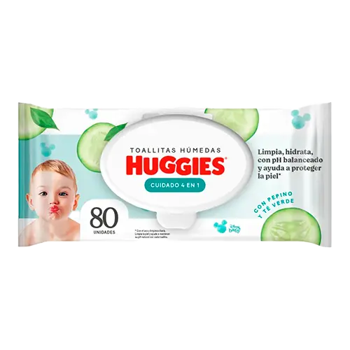 [7702425800717] TOALLAS HUMEDAS HUGGIES PEPINO Y TE VERDE
