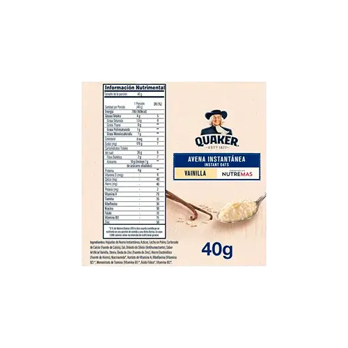 [803275306026] AVENA INSTANTANEA QUAKER BANANO  40 GRS