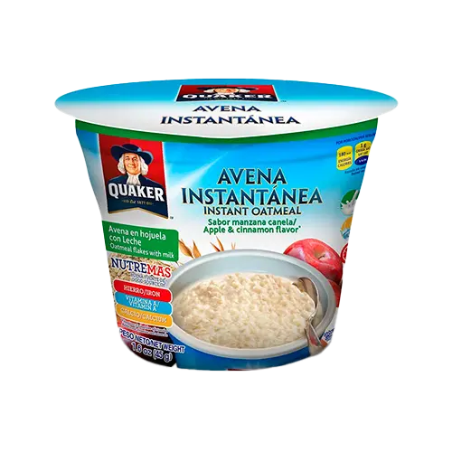 [803275306095] AVENA INSTANTANEA QUAKER MANZANA 40 GRS PREPARADA